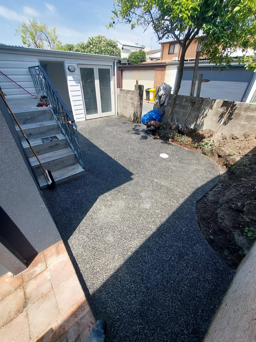Backyard aggregate courtyard